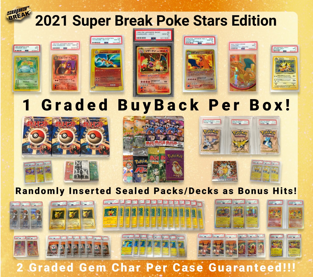 2021 Super Break Pokemon Poke Stars Buyback Edition Box - Please Read Description!